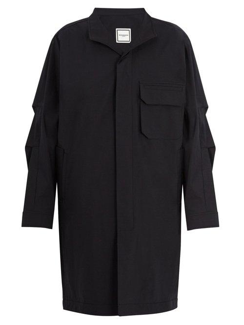 Matchesfashion.com Wooyoungmi - Patch Pocket Cotton Blend Overcoat - Mens - Black