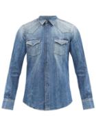 Matchesfashion.com Dolce & Gabbana - Patch Pocket Denim Shirt - Mens - Blue