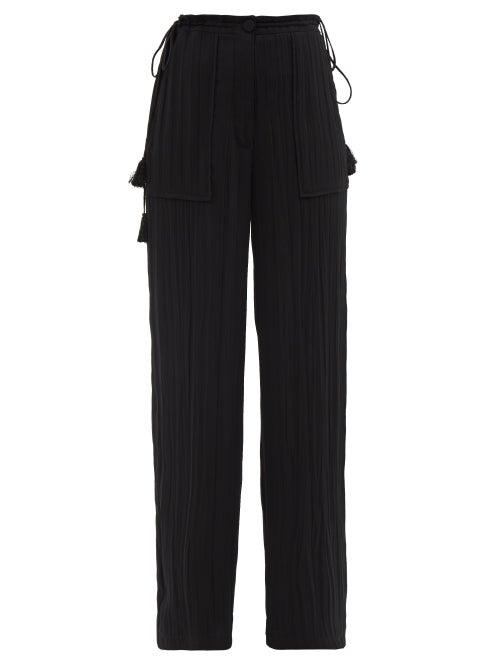 Altuzarra - Eleos Jersey Wide-leg Trousers - Womens - Black