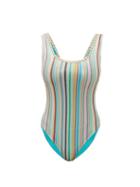 Matchesfashion.com Missoni Mare - Striped Knitted Mesh Swimsuit - Womens - Multi