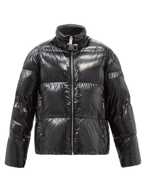 6 Moncler 1017 Alyx 9sm - Mohaganus Lacquered Quilted Down Coat - Mens - Black