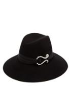 Matchesfashion.com Maison Michel - Kate Felt Fedora Hat - Womens - Black