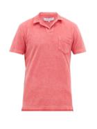 Matchesfashion.com Orlebar Brown - Cotton Terry Polo Shirt - Mens - Pink
