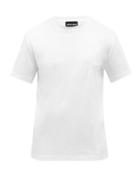 Mens Rtw Giorgio Armani - Monogram-embroidered Cotton-jersey T-shirt - Mens - White