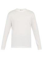Matchesfashion.com Y-3 - Logo Long Sleeved Cotton Jersey T Shirt - Mens - White