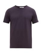 Matchesfashion.com Comme Des Garons Shirt - Crew Neck Cotton Jersey T Shirt - Mens - Navy