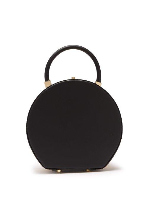 Matchesfashion.com Sparrows Weave - The Round Wicker And Leather Bag - Womens - Black
