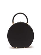 Matchesfashion.com Sparrows Weave - The Round Wicker And Leather Bag - Womens - Black