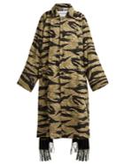 Vetements Reversible Camouflage And Scarf Trench Coat