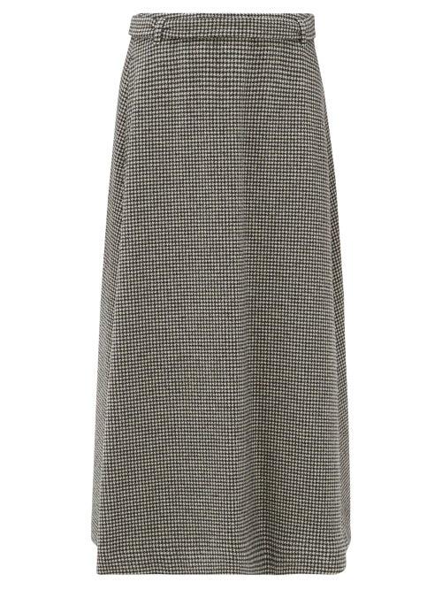 Matchesfashion.com S Max Mara - Tania Midi Skirt - Womens - Black White