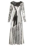 Matchesfashion.com Racil - Gilda Sequin Embellished Dress - Womens - Silver