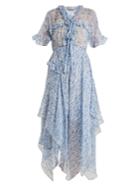 Preen By Thornton Bregazzi Lilou Floral-print Silk-chiffon Dress