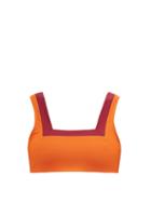 Matchesfashion.com Casa Raki - Marina Square-neck Bikini Top - Womens - Orange Multi