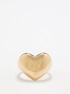 Annika Inez - Large Heart 14kt Gold-fill Ring - Womens - Yellow Gold