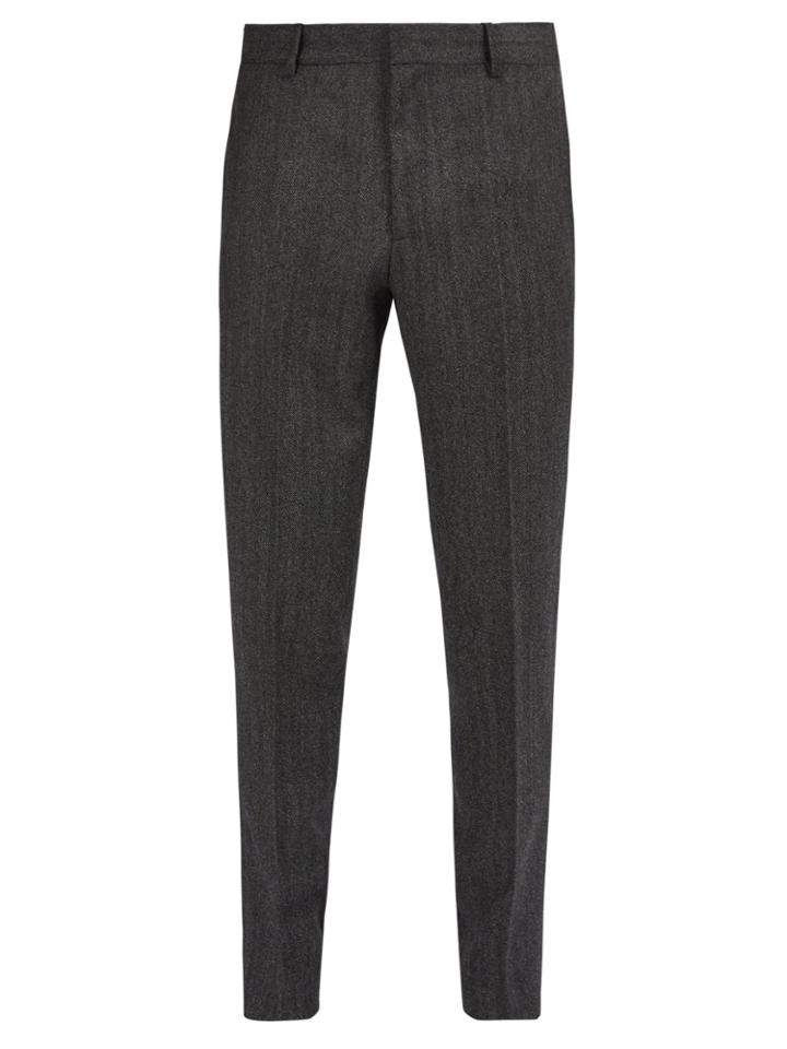 Stella Mccartney Davie Herringbone Wool Trousers