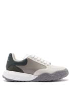 Alexander Mcqueen - Court Raised-sole Leather Trainers - Mens - Grey White