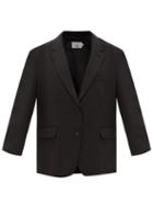 The Frankie Shop - Bea Oversized Fresco Suit Jacket - Womens - Black