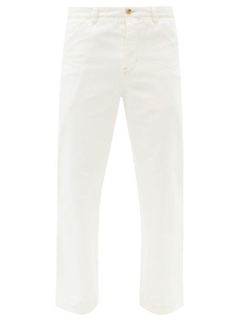 Matchesfashion.com Acne Studios - Aleq Cotton Straight-leg Trousers - Mens - Cream