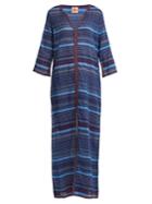 Le Sirenuse, Positano Brenda Geometric Sea-print Cotton Dress
