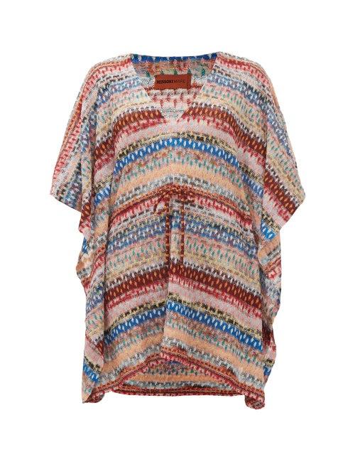 Matchesfashion.com Missoni Mare - Metallic Knitted Kaftan - Womens - Multi
