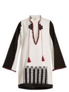 Matchesfashion.com Talitha - Moroccan Embroidery Cotton Canvas Tunic - Womens - White Multi