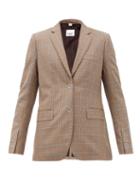 Matchesfashion.com Burberry - Sidon Single-breasted Wool Jacket - Womens - Brown Multi