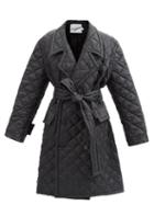 Vaquera - Double-breasted Quilted-shell Coat - Womens - Black