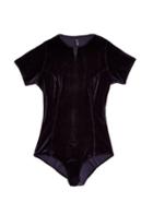 Lisa Marie Fernandez Farrah Maillot Velvet Swimsuit