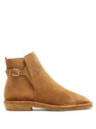 Robert Clergerie Tan Suede Ankle Boots