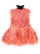 Matchesfashion.com Roksanda - Ysme Feather Fil-coup Peplum Top - Womens - Pink