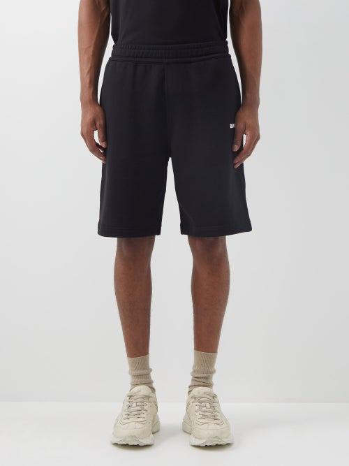 Burberry - Raphael Logo-print Cotton-jersey Shorts - Mens - Black