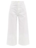 Alexandre Vauthier - Cropped Wide-leg Jeans - Womens - White