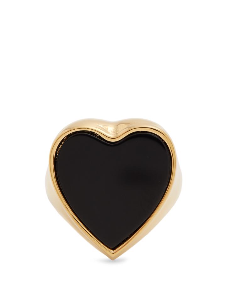 Chloé Stone-embellished Heart Signet Ring