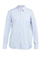 Matchesfashion.com Junya Watanabe - Striped Cotton Poplin Shirt - Womens - Blue Multi