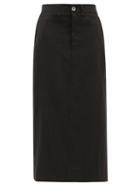 Matchesfashion.com Jacquemus - Terraio High-rise Hemp-blend Canvas Maxi Skirt - Womens - Black
