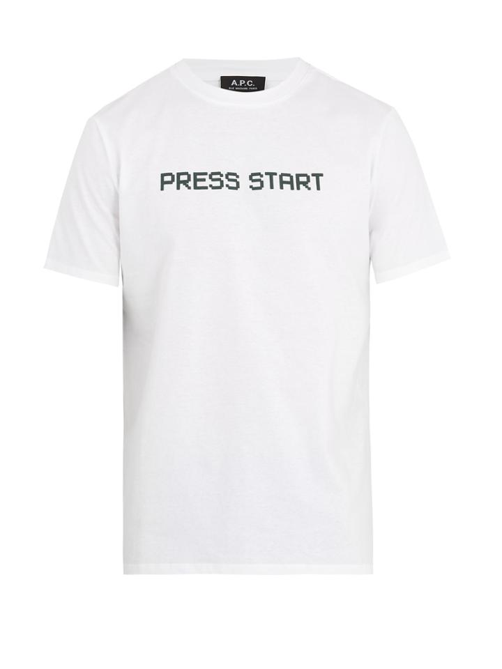 A.p.c. Press Start Printed Cotton T-shirt