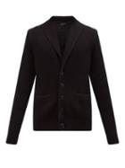 Ermenegildo Zegna - Shawl-lapel Ribbed-cashmere Cardigan - Mens - Black