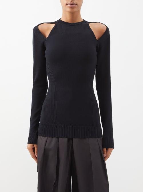 Az Factory X Thebe Magugu - X Thebe Magugu Cutout Ribbed Top - Womens - Black