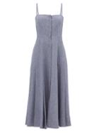 Gabriela Hearst - Margritte Square-neck Linen Maxi Dress - Womens - Denim