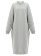 Matchesfashion.com Raey - Organic And Recycled-yarn Cotton-blend Maxi Dress - Womens - Grey