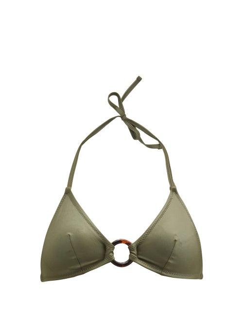 Matchesfashion.com Solid & Striped - The Sadie Ring Bikini Top - Womens - Dark Green