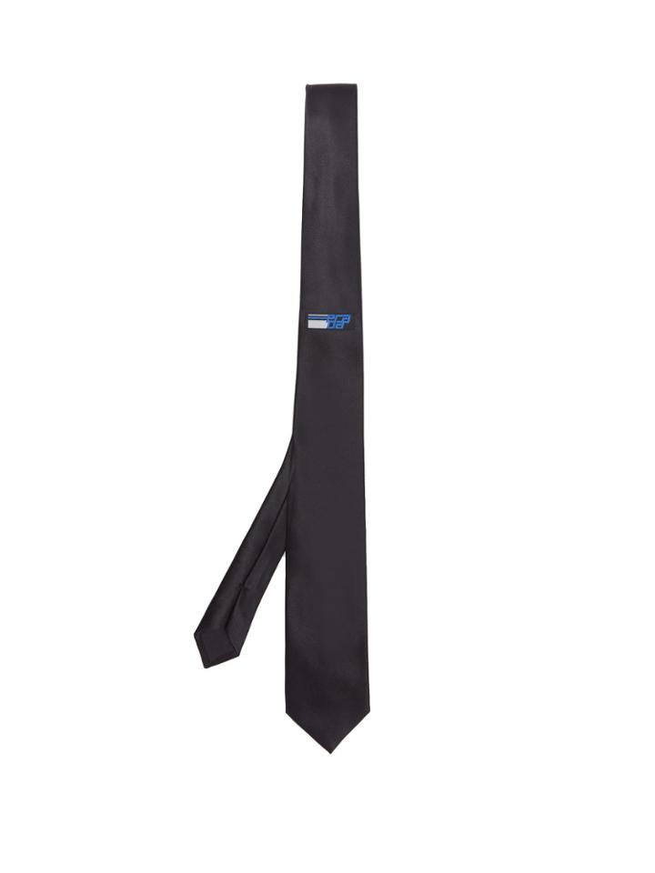 Prada Logo-embroidered Silk-satin Tie