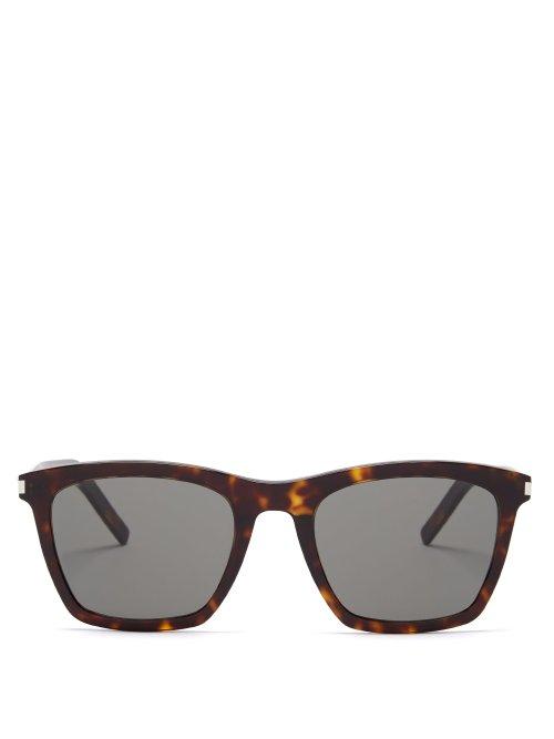 Matchesfashion.com Saint Laurent - D Frame Tortoiseshell Acetate Sunglasses - Mens - Tortoiseshell