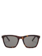 Matchesfashion.com Saint Laurent - D Frame Tortoiseshell Acetate Sunglasses - Mens - Tortoiseshell