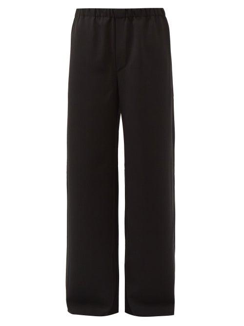 Ludovic De Saint Sernin - Organic-cotton Twill Wide-leg Trousers - Mens - Black