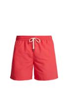 Matchesfashion.com Polo Ralph Lauren - Logo Embroidered Swim Shorts - Mens - Red