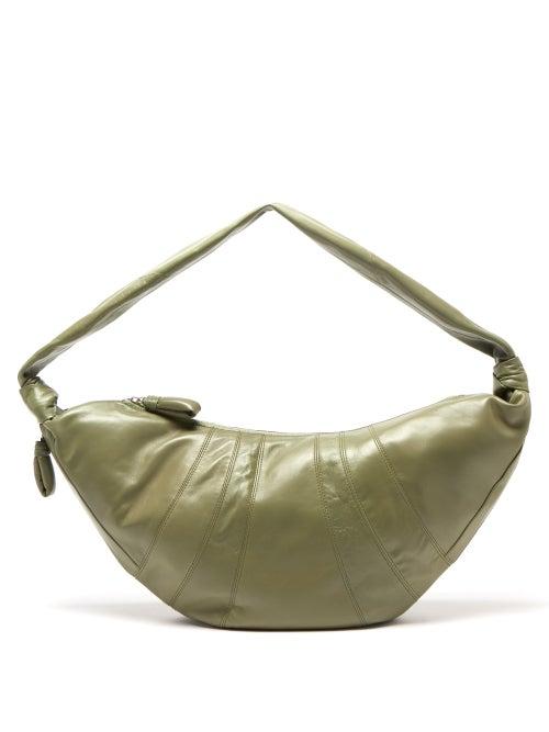 Lemaire - Croissant Large Leather Belt Bag - Womens - Green