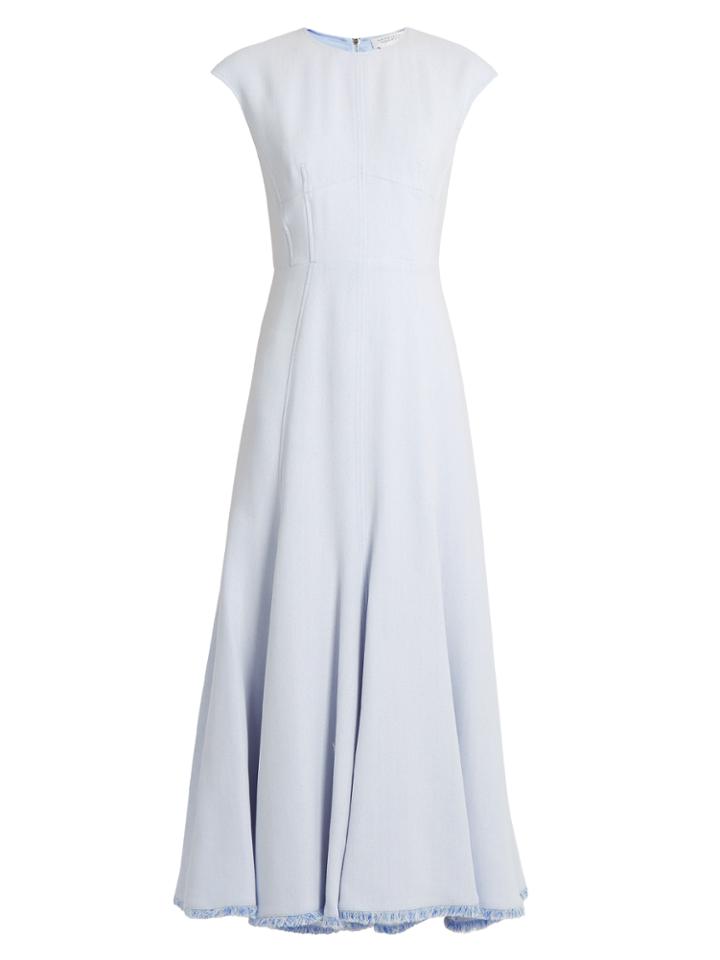 Gabriela Hearst Crowther Fluted-hem Crepe Dress