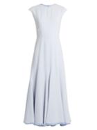 Gabriela Hearst Crowther Fluted-hem Crepe Dress