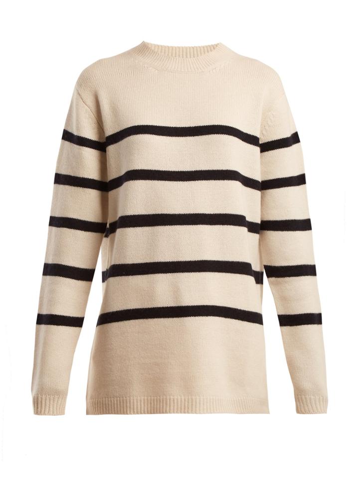 Raey Loose-fit Breton Cashmere Sweater